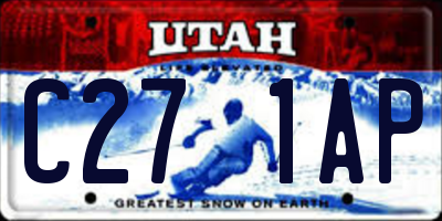 UT license plate C271AP