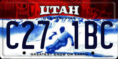 UT license plate C271BC