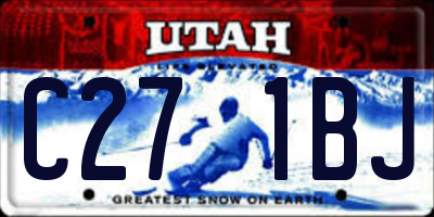 UT license plate C271BJ