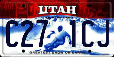 UT license plate C271CJ