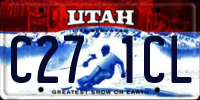 UT license plate C271CL
