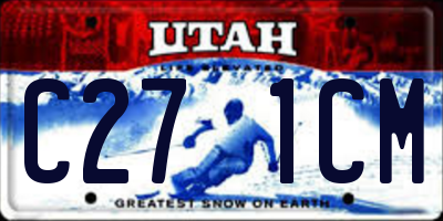 UT license plate C271CM