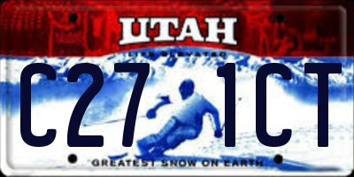 UT license plate C271CT