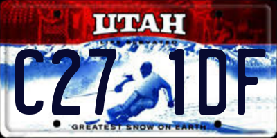 UT license plate C271DF