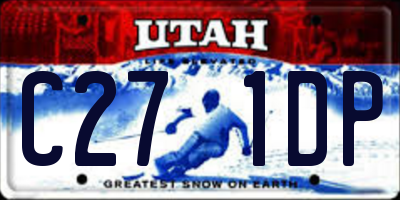UT license plate C271DP