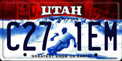 UT license plate C271EM