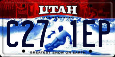 UT license plate C271EP