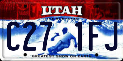 UT license plate C271FJ