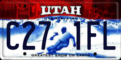 UT license plate C271FL