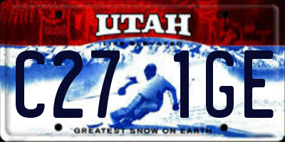 UT license plate C271GE