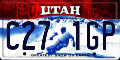 UT license plate C271GP