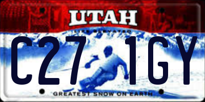 UT license plate C271GY