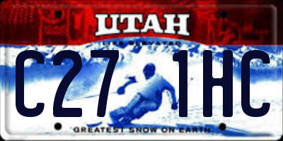 UT license plate C271HC