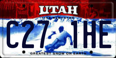 UT license plate C271HE