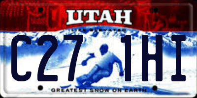 UT license plate C271HI