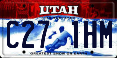 UT license plate C271HM