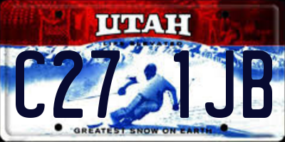 UT license plate C271JB