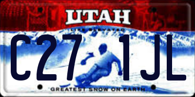 UT license plate C271JL
