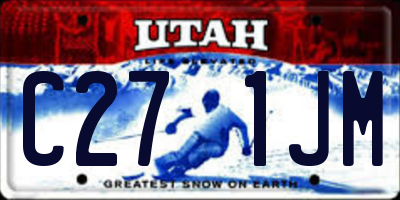 UT license plate C271JM