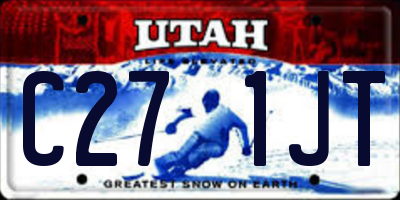UT license plate C271JT