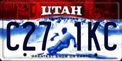 UT license plate C271KC