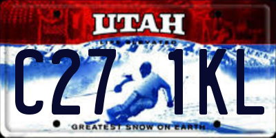 UT license plate C271KL