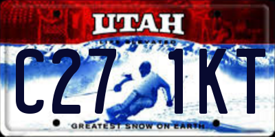 UT license plate C271KT