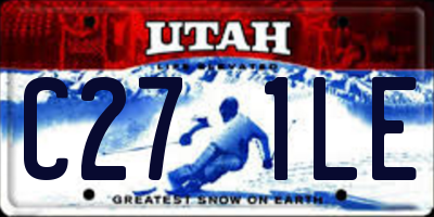 UT license plate C271LE