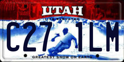 UT license plate C271LM
