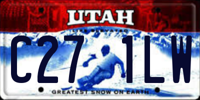 UT license plate C271LW
