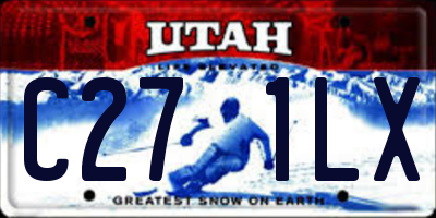UT license plate C271LX