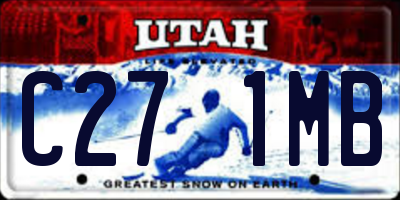 UT license plate C271MB
