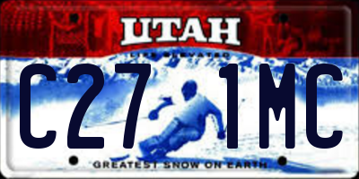 UT license plate C271MC