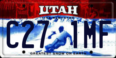 UT license plate C271MF