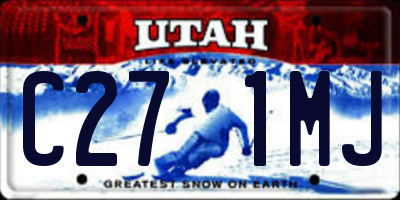 UT license plate C271MJ