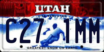 UT license plate C271MM