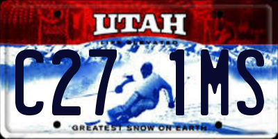 UT license plate C271MS