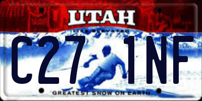 UT license plate C271NF
