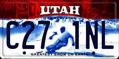 UT license plate C271NL