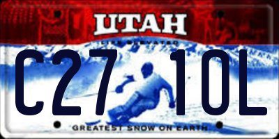 UT license plate C271OL