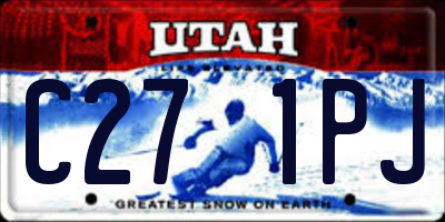 UT license plate C271PJ