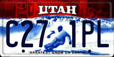 UT license plate C271PL