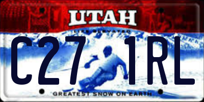 UT license plate C271RL