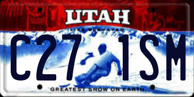 UT license plate C271SM