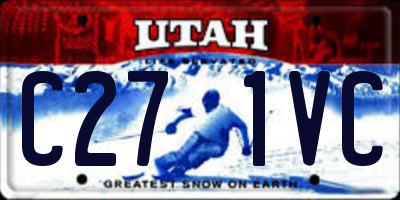 UT license plate C271VC
