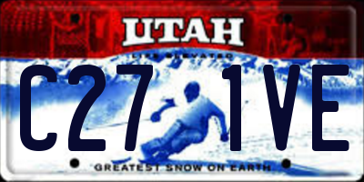UT license plate C271VE