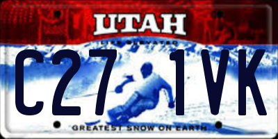 UT license plate C271VK