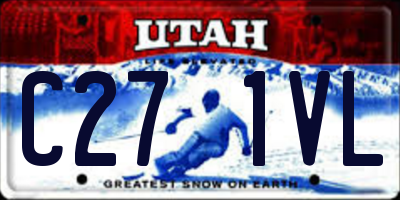 UT license plate C271VL