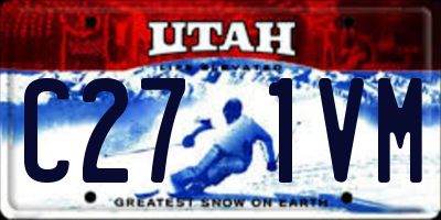 UT license plate C271VM