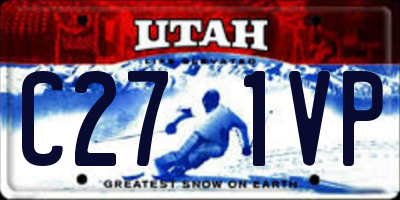 UT license plate C271VP